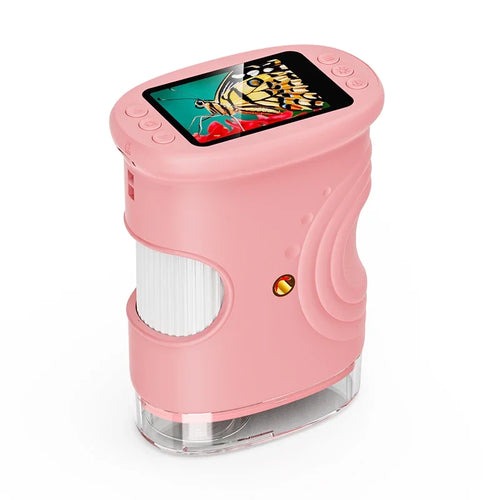 Microscopio MicroExplorer color rosado para niños