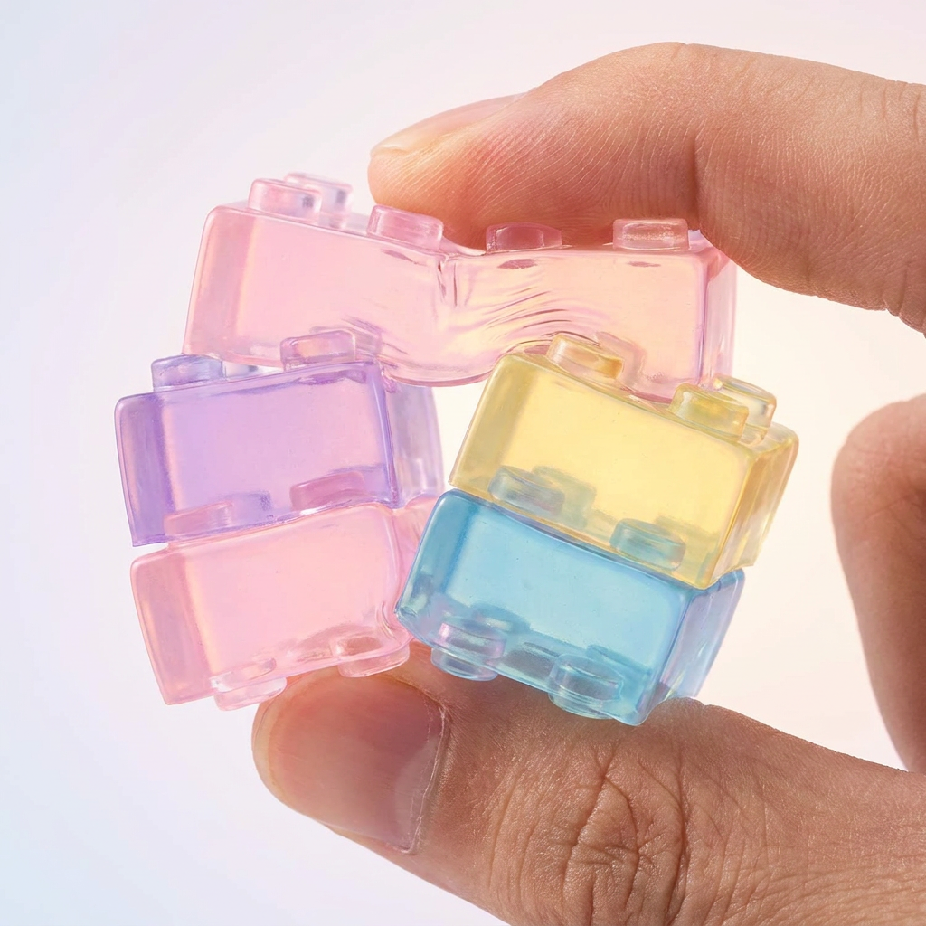 Textura suave y flexible de los legos Montessori de gelatina JellyBlox